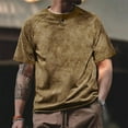 thumbnail image 1 of Leesechin Mens Cotton T-Shirts Short Sleeve Crew Neck Casual Shirts Breathable Workout Daily Tee Tops Khaki S, 1 of 6
