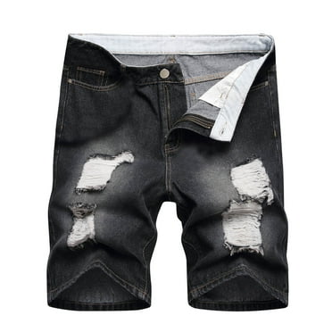 Leesechin Mens Denim Shorts Clearance Jean Shorts With Micro Elastic Fit Button Zipper Pockets For Casual Mens Shorts Pants Shorts