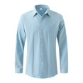 thumbnail image 1 of Leesechin Mens Dress Shirts Long Sleeve Wrinkle-Free Formal Shirts Wedding Dating Business Casual Button Down Shirt, 1 of 8