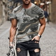 thumbnail image 1 of Leesechin Mens Fitted T Shirts Clearance Cool Graphic Tee for Men Digital Print, 1 of 5