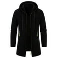 thumbnail image 1 of Leesechin Mens Fleece Jacket Full Zip Hoodies Sherpa Lined Hooded Jacket Thick Knitted Cardigan Sweaters Outerwear, 1 of 4