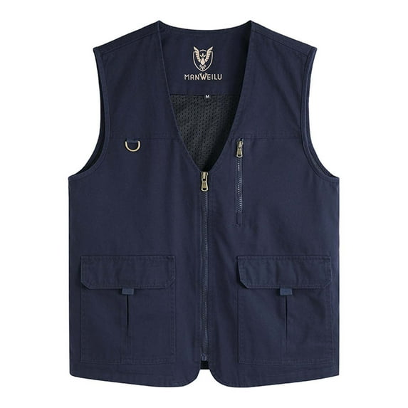 Leesechin Mens Outdoor Vest for Fishing Photography Teamwork Quick Dry with Multi Pockets