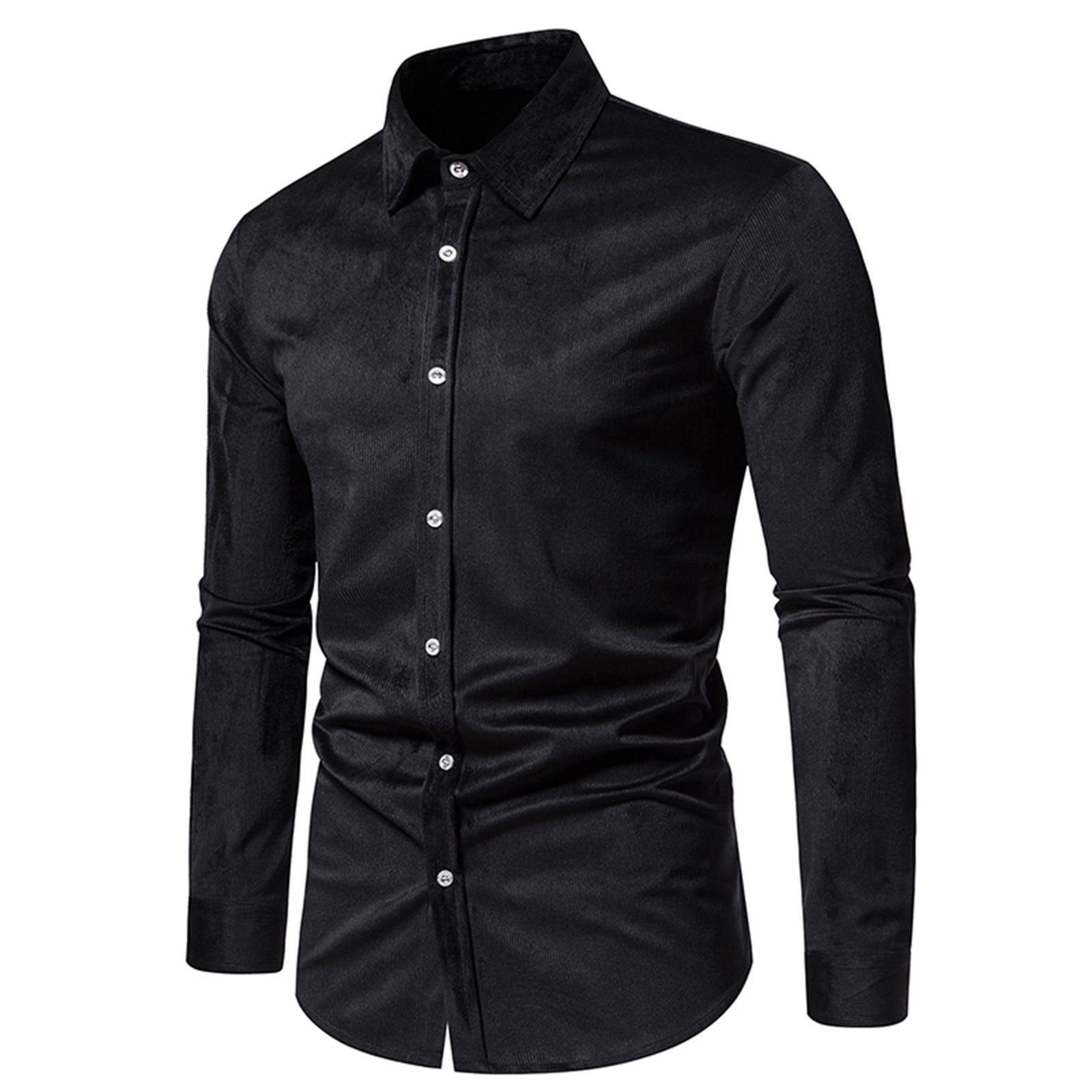 Leesechin Mens Shirts Big and Tall Men's Long Sleeve Dress Shirt ...