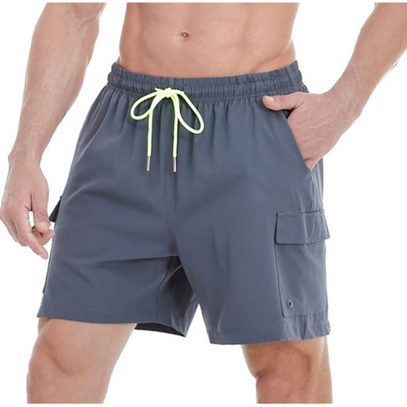 Leesechin Mens Shorts Cargo Big and Tall Quick Drying Summer Beach Outdoor Sports Pull-on Casual Work Wear