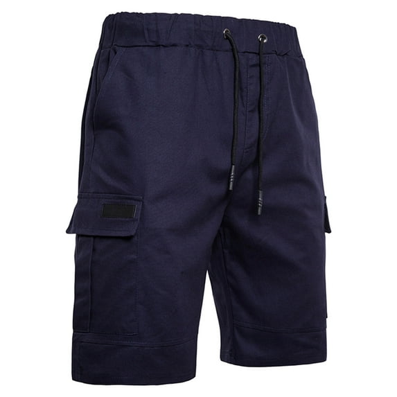 Leesechin Mens Shorts Cargo Big and Tall Utility Pull-on Casual Work Wear