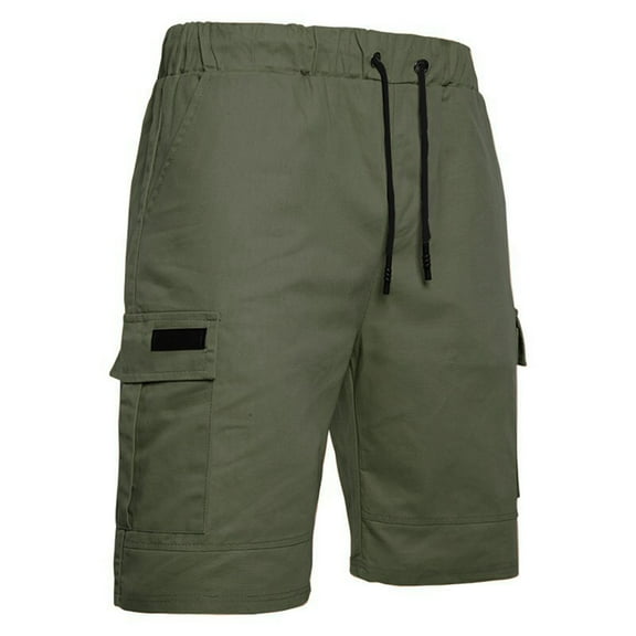 Leesechin Mens Shorts Cargo Big and Tall Utility Pull-on Casual Work Wear