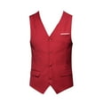 thumbnail image 1 of Leesechin Mens Suit Vest Big Mens Suit Vest Formal Bussiness Tuxedo Suit Waistcoat Vest Jacket Top Coat, 1 of 4