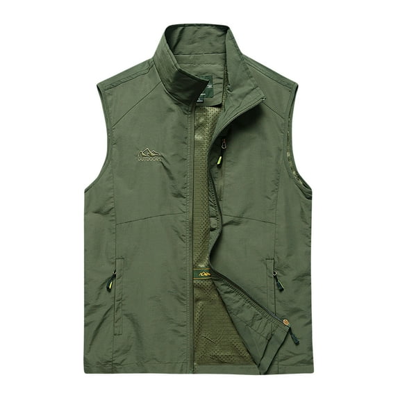 Leesechin Mens Work Vest Summer Travel Photo Vest Cargo Sleeveless Jackets with Pockets