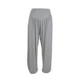 thumbnail image 1 of Leesechin Pants for Women Clearance Elastic Loose Casual Cotton Soft Yoga Sports Dance Harem Pants, 1 of 4