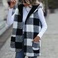 thumbnail image 1 of Leesechin Plaid Vest for Women Fall Winter Sleeveless Blazer Jackets, 1 of 6