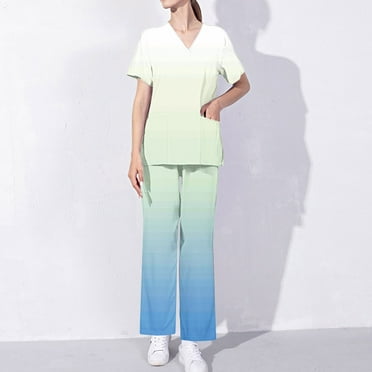 Leesechin Scrubs for Women 4-Way Stretch Scrub Sets Tops and Jogger Pants Unisex Scrubs Shirts & Pants
