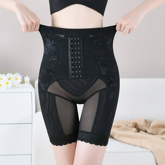 Leesechin Underwear for Women Short Lace High-Waist Buttocks Puller Abdomen Ne-Piece Shapewear