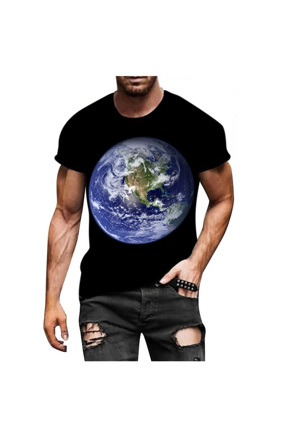 Shirt for Men Causal Graphic T-Shirts Classic Summer Short Sleeve Tees Tops