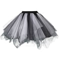 thumbnail image 1 of Leesechin Skirt for Women Pleated Elastic Waist Color Skirts Pleated Gauze Short Skirt Adult Dancing Skirt, 1 of 2