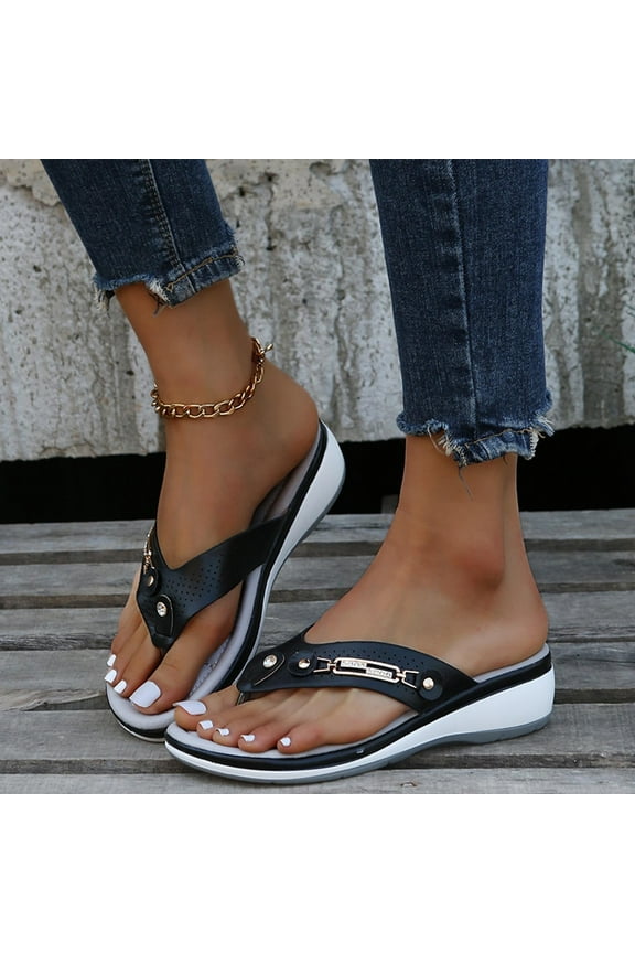 Leesechin Slide Sandals for Women Wide Width Women Shoes Arch-support Sandals Fashion Casual Sandals Shoes Outdoor Flip Flops Beach Wedges Orthopedic Slippers