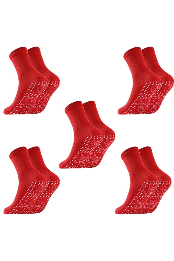Leesechin Socks for Women Self-heating Socks To Keep Solid In for and Camping Fishing Riding 5 Pairs of Self-heating Socks