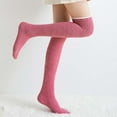 thumbnail image 1 of Leesechin Socks for Women Solid Home Thick Solidth Coral Fleece Knee-pad Stockings, 1 of 2