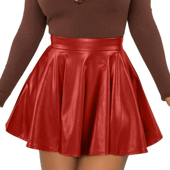 Leesechin Summer Skirt for Women Fashion Ladies Sexy Slim Leather Skirt Short Skirt with High Pack and Hips Skirt