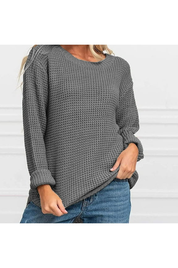Leesechin Sweaters for Women Plus Size Fashion Long Sleeves V-Neck Loose Pullover Tops Blouse Knitted Sweater