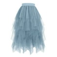 thumbnail image 1 of Leesechin Tulle Skirts for Women Midi Long Fairy Skirt Tutu A-Line Mesh Layered High Elastic Waist Skirts, 1 of 2