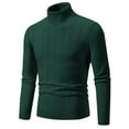 thumbnail image 1 of Leesechin Turtleneck Men Shirt Long Sleeve Ribbed Knitted Casual TShirt Slim Fit Cotton Turtle Neck Pullover Sweater, 1 of 7