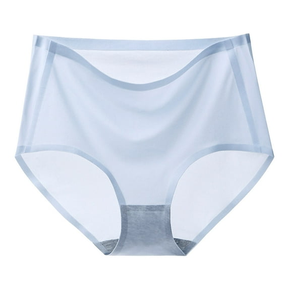 Leesechin Underwear for Women Ultra-Thin Non-Marking Ice Silk Panties Ice Silk Seamless Panties Short Mesh Breathable Ultra-thin Short Panties High Waist Abdomen Cotton Panties