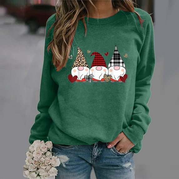 Leesechin Valentines Day Shirt Clearance Women Casual Long Sleeve Valentine Printing Tops Shirt Blouse Pullover