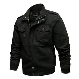 Finelylove Mens Military Tactical Jacket Cargo Flight Bomber