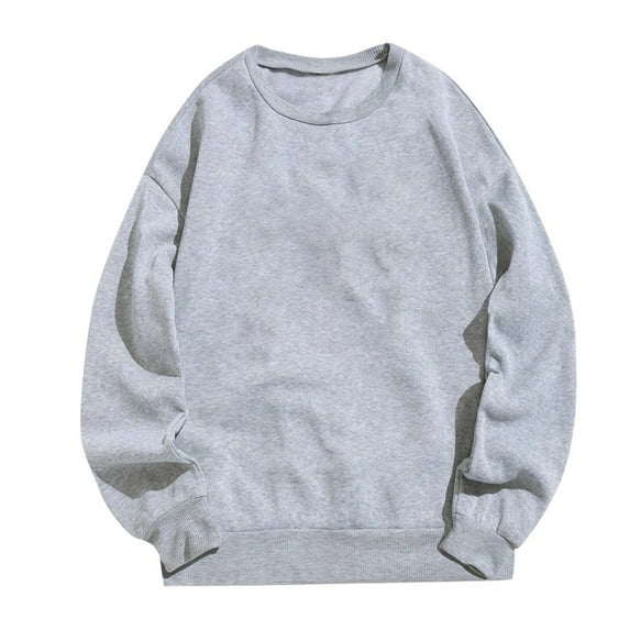 Leesechin Winter Sweaters for Men Man Long Sleeve Solid Color Contrast Design Sweater Cardigan S Gray