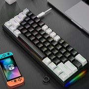 Leesechin Wired 60% Mechanical Gaming Keyboard RGB Backlit Compact 61 Keys Keyboard With Blue Switches For Windows PC