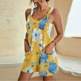 thumbnail image 1 of Leesechin Women Summer Casual Sleeveless Romper Loose Spaghetti Strap Shorts Jumpsuit Dressy Jumper with Pockets, 1 of 6