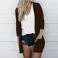 thumbnail image 1 of Leesechin Women's Cardigan Casual 3/4 Sleeve or Long Sleeve Lightweight Open Front Long Knited Cardigan with Pocket, 1 of 6
