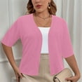 thumbnail image 1 of Leesechin Women's Cardigan Sweaters Casual Lightweight Shorts Sleeve Casual Fashion Plus Size Cardigans Sweater, 1 of 7