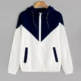 thumbnail image 1 of Leesechin Women's Color Block Zip Up Hoodie Sweatshirt Casual Long Sleeve Drawstring Jacket Sweater with Pockets, 1 of 3