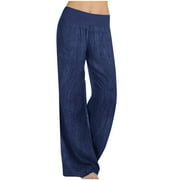 Leesechin Women's Elastic Waist Jeans Stretch Pull On Pants