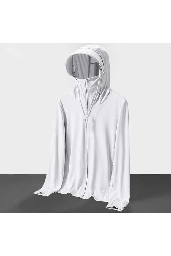 Leesechin Women's Long Sleeve Rash Guard with Face Cover UPF 50+ Swim Shirts Sun Hoddie Lightweight Quick Dry Hiking Tops