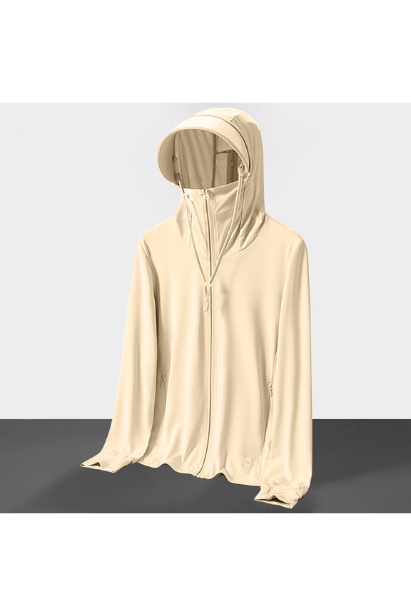 Leesechin Women's Long Sleeve Rash Guard with Face Cover UPF 50+ Swim Shirts Sun Hoddie Lightweight Quick Dry Hiking Tops