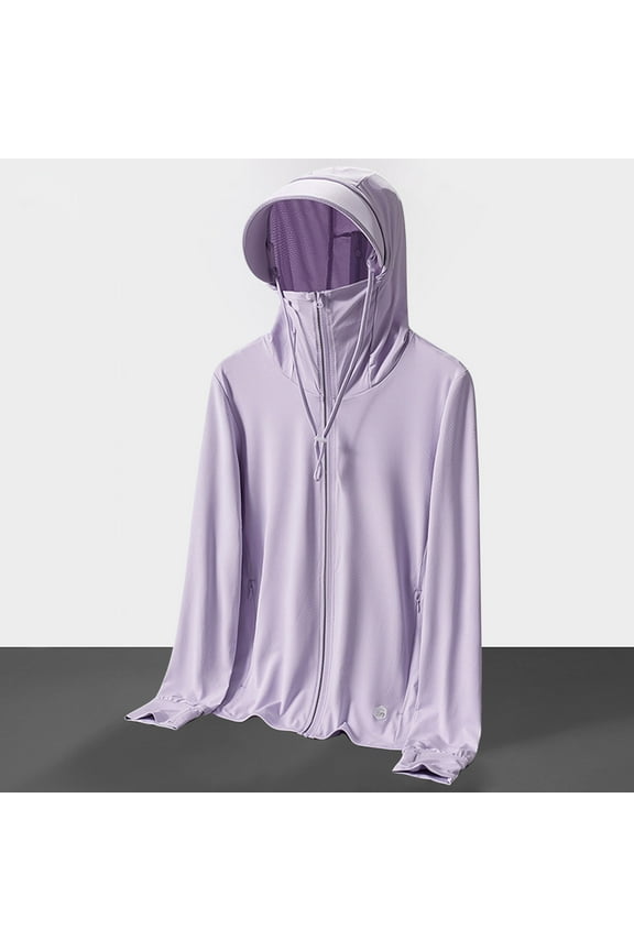 Leesechin Women's Long Sleeve Rash Guard with Face Cover UPF 50+ Swim Shirts Sun Hoddie Lightweight Quick Dry Hiking Tops