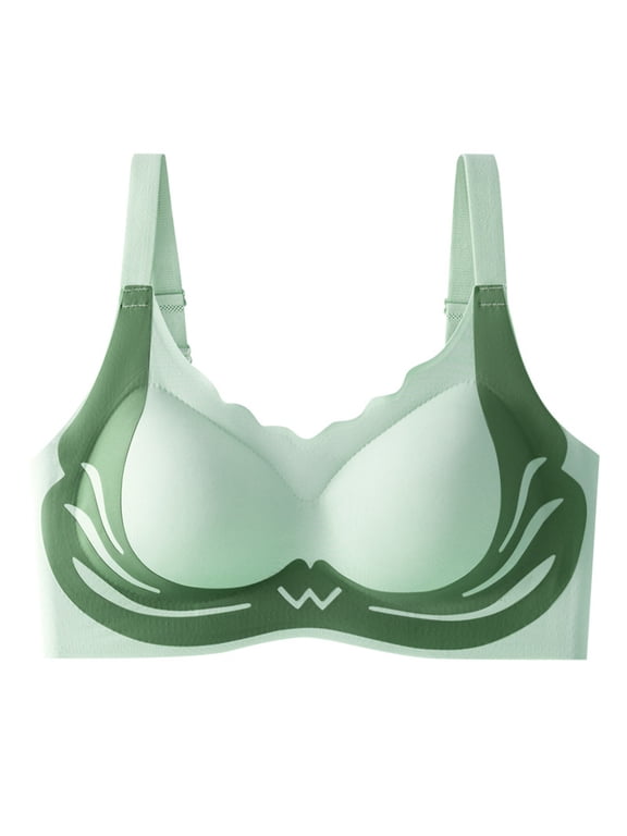 Women's Sexy Backless Push-Up Bra Seamless U-Shaped Underwear Soft Comfortable Everyday Wear Mesh Splicing