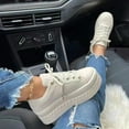 thumbnail image 1 of Leesechin Women's Slip On Shoes Comfort Fashion Comfortable For Walking Sneakers Lace Up Shoes Beige on Clearance, 1 of 6