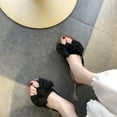 thumbnail image 1 of Leesechin Women's Summer Casual Fashion Suede Bowknot Flip-flops Flat Beach Slippers, 1 of 3