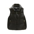 thumbnail image 1 of Leesechin Women's Winter Puffer Vest Quilted Stand Collar Zip Up Padded Gilet Coat with Pockets, 1 of 5