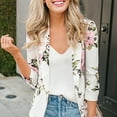 thumbnail image 1 of Leesechin Womens Blazer Retro Floral Zipper Up Bomber Jacket Casual Coat Outerwear on, 1 of 9