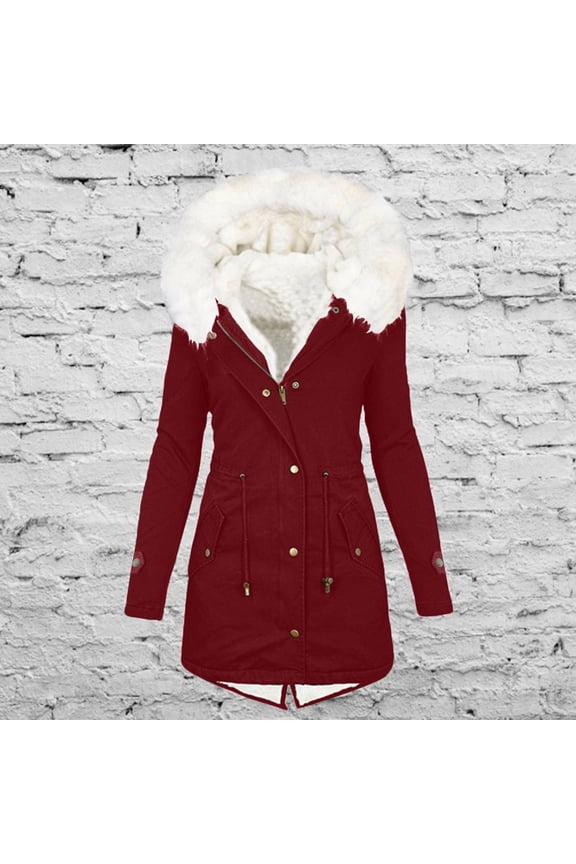 Womens Coats,Plus Size Women's Parka Quilted Down Jacket Puffy Thick Winter Jackets Solid Casual Slim Fit Overcoat with Hooded