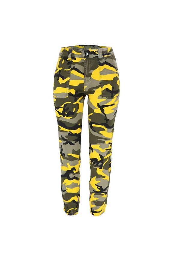 Leesechin Womens Jeans Trendy High Waist Loose Pocket Lace-Up Flared Pants Stretch Cow Jeans Pants