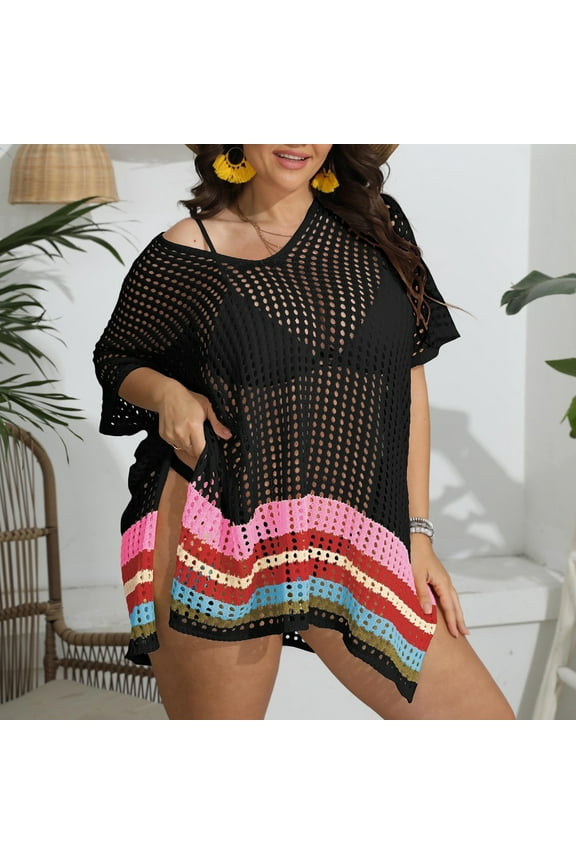 Womens Kimonos Ladies Plus Bathing Suit Cover Up For Beach Pool Swimwear Crochet Dress