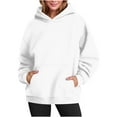 thumbnail image 1 of Leesechin Womens Oversized Hoodies Fleece Sweatshirts Long Sleeve Sweaters Pullover Fall Clothes with Pocket, 1 of 7