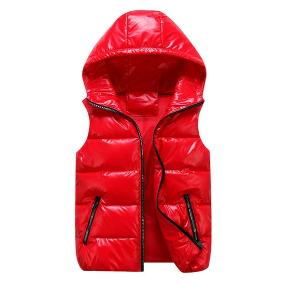 Leesechin Womens Short Coats Warm Sweater Vest Sleeveless Casual Coat/Jacket Red L