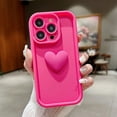 thumbnail image 1 of Cute INS 3D Love Heart Silicone Phone Case For iPhone 11 12 13 14 15 Pro Max XS XR 7 8 Plus SE 2020 2022 Shockproof Candy Cover Gift CYH, 1 of 7