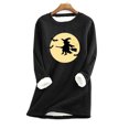 thumbnail image 1 of Leesechin Womens Tops Long Sleeve Deals Thick Fleece Sweatshirt Winter Velvet Warm Underwear Top in Clearance, 1 of 3